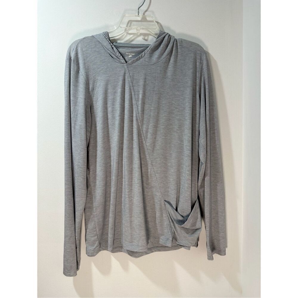 Horny Toad Swiftly Pocket Hoodie women’s lightweight gray size XL  #37-1636